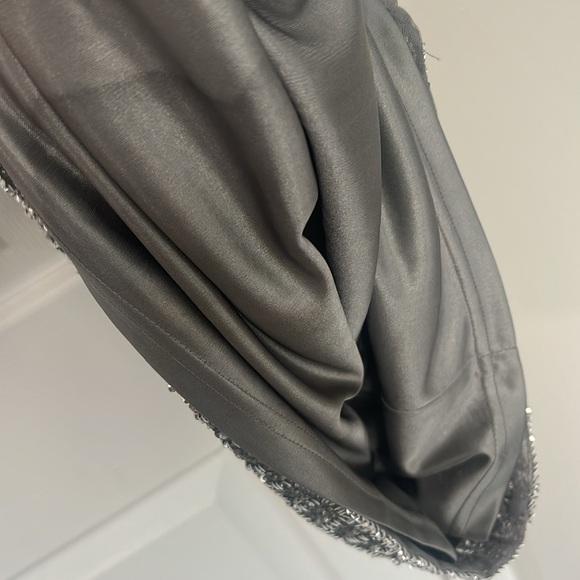 Parker Black Fully Embellished Silver Sequin Dress - Picture 10 of 12